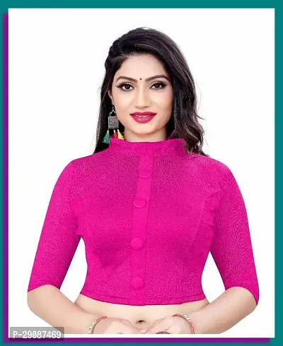 Reliable Pink Cotton Blend Stitched Blouses For Women