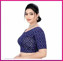 Reliable Navy Blue Cotton Blend Stitched Blouses For Women-thumb2