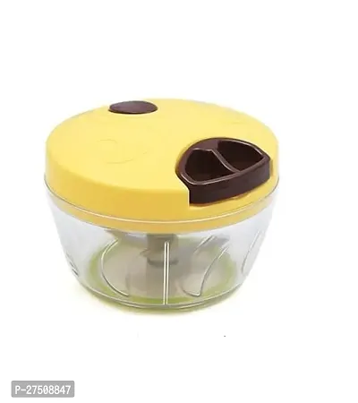 Stylish Yellow Plastic Mini Handy and Compact Chopper Vegetables and Fruits For Kitchen-thumb0