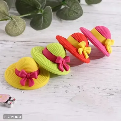 Cute Girls Hat Shape Erasers, 5 pcs-thumb0