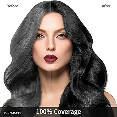 Herbal 3 in 1 Hair Dye Instant Black Hair Shampoo For Women  men 300ML-thumb2