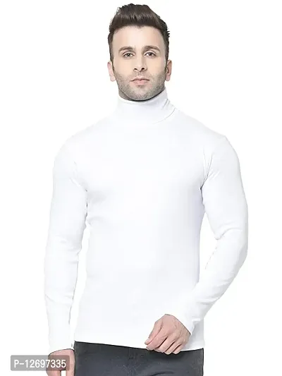 Reliable White Cotton Blend Polos  For Men-thumb0