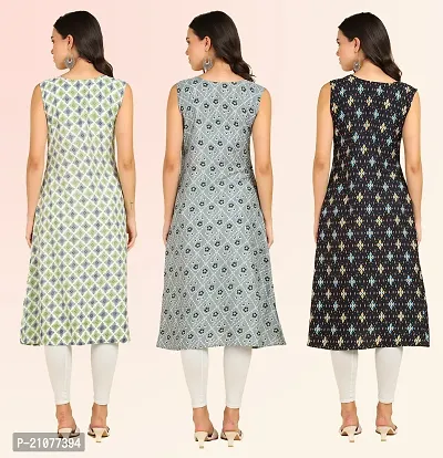 Stylish Anarkali American Crepe Stitched Kurti For Women, Pack Of 3-thumb2