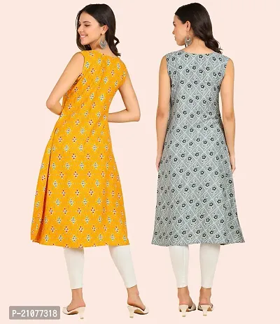 Stylish American Crepe Multicoloured Self Pattern Dress For Women Pack Of 2-thumb2