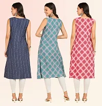 Stylish Anarkali American Crepe Stitched Kurti For Women, Pack Of 3-thumb1