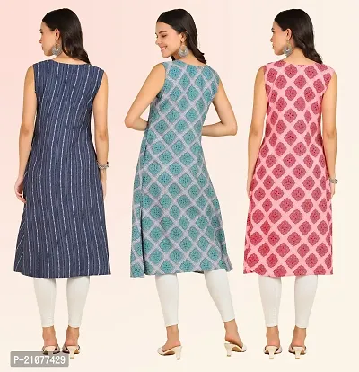 Stylish Anarkali American Crepe Stitched Kurti For Women, Pack Of 3-thumb2