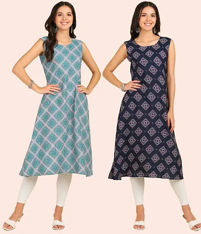 Crepe Dresses Combo Of 2