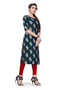 Hiva Trendz Women's Multi Color Crepe Straight Cut Kurta_Kurti-199-thumb2