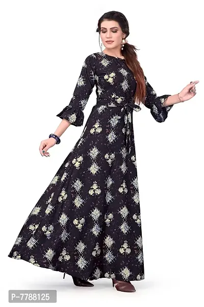 Hiva Trendz Women's Anarkali Maxi Gown(Gw_194_Coffee Brown Color)-thumb3