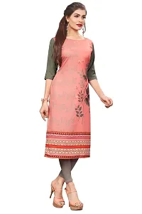 HIVA Trendz Women straight Crepe kurta_177(Peach color)-thumb2