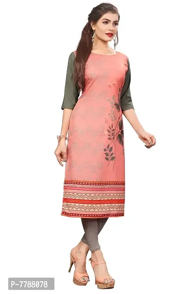 HIVA Trendz Women straight Crepe kurta_177(Peach color)-thumb3