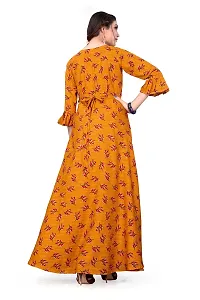 Hiva Trendz Women's Anarkali Maxi Gown(Gw_191_Orange Color)-thumb1