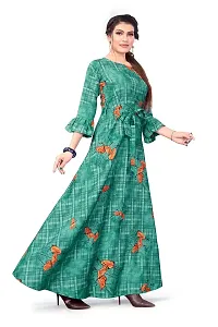 Hiva Trendz Women's Anarkali Maxi Gown(Gw_197_Turquoise Color)-thumb2