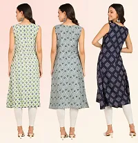 Stylish Anarkali American Crepe Stitched Kurti For Women, Pack Of 3-thumb1