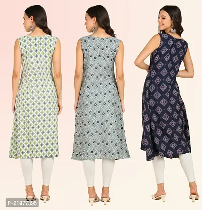 Stylish Anarkali American Crepe Stitched Kurti For Women, Pack Of 3-thumb2