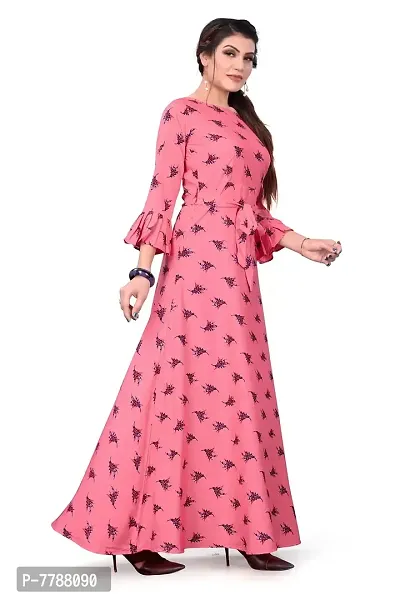 Hiva Trendz Women's Anarkali Maxi Gown(Gw_198_Pink Color)-thumb3