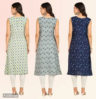 Stylish Anarkali American Crepe Stitched Kurti For Women, Pack Of 3-thumb2