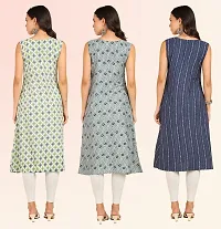 Stylish Anarkali American Crepe Stitched Kurti For Women, Pack Of 3-thumb1