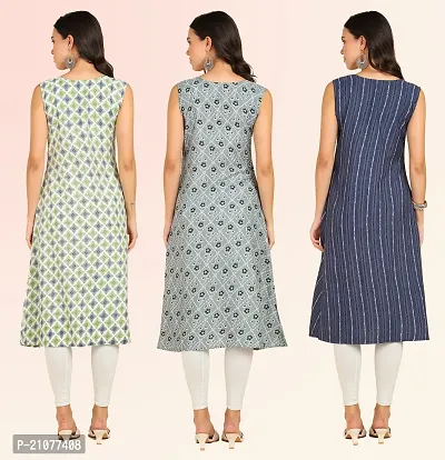 Stylish Anarkali American Crepe Stitched Kurti For Women, Pack Of 3-thumb2