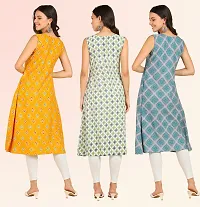 Stylish Anarkali American Crepe Stitched Kurti For Women, Pack Of 3-thumb1