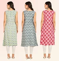 Stylish Anarkali American Crepe Stitched Kurti For Women, Pack Of 3-thumb1