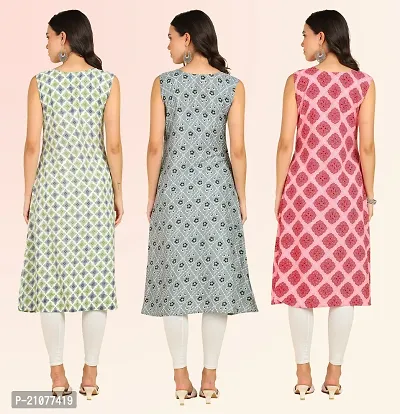 Stylish Anarkali American Crepe Stitched Kurti For Women, Pack Of 3-thumb2