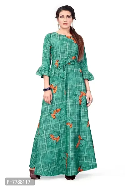 Hiva Trendz Women's Anarkali Maxi Gown(Gw_197_Turquoise Color)-thumb5