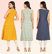 Stylish Anarkali American Crepe Stitched Kurti For Women, Pack Of 3-thumb1