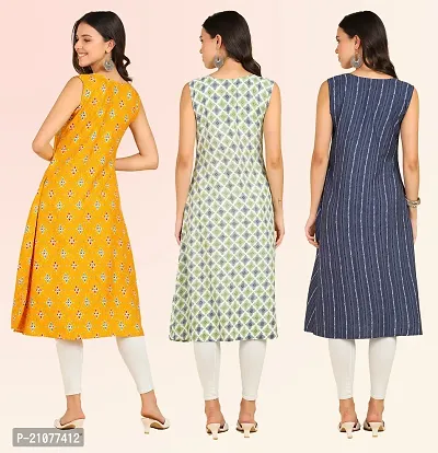 Stylish Anarkali American Crepe Stitched Kurti For Women, Pack Of 3-thumb2