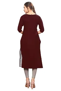 HIVA TRENDZ Women's Crepe Straight Kurta-thumb1