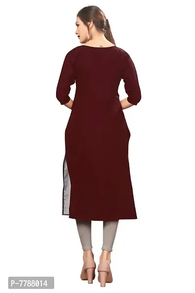 HIVA TRENDZ Women's Crepe Straight Kurta-thumb2