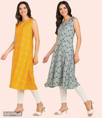 Stylish American Crepe Multicoloured Self Pattern Dress For Women Pack Of 2-thumb3