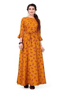 Hiva Trendz Women's Anarkali Maxi Gown(Gw_191_Orange Color)-thumb4