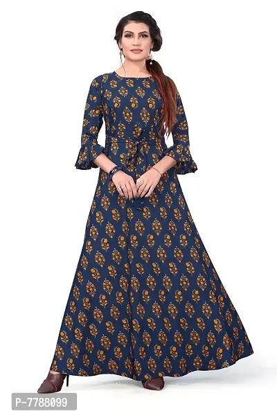 Hiva Trendz Women's Anarkali Maxi Gown(Gw_199_Multi Color)