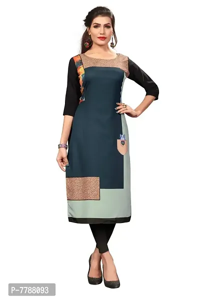 HIVA Trendz Women straight Crepe kurta_178(Multicolor)-thumb0