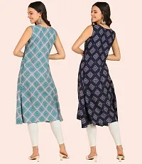 Stylish American Crepe Multicoloured Printed Dress For Women Pack Of 2-thumb1