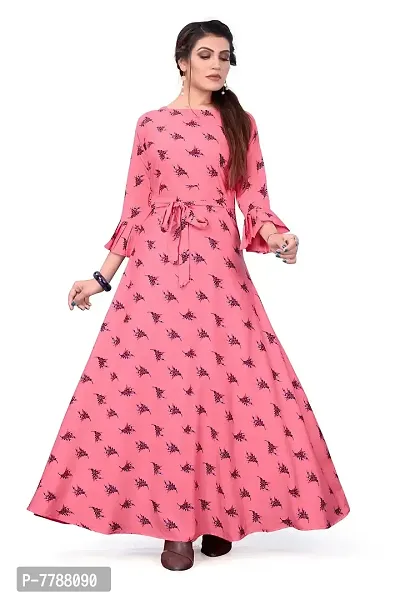 Hiva Trendz Women's Anarkali Maxi Gown(Gw_198_Pink Color)-thumb5