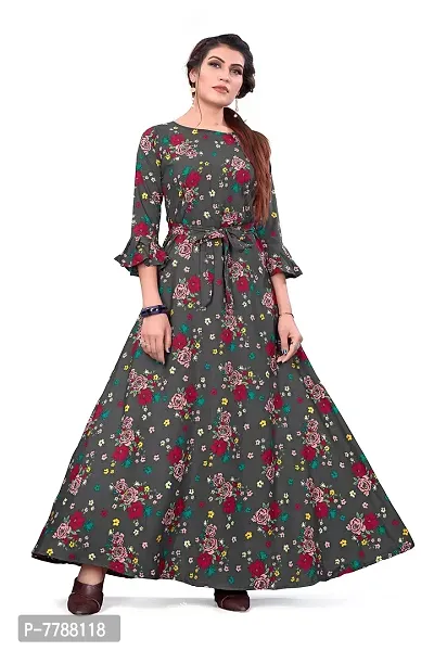 Hiva Trendz Women's Anarkali Maxi Gown(Gw_193_Grey Color)-thumb5