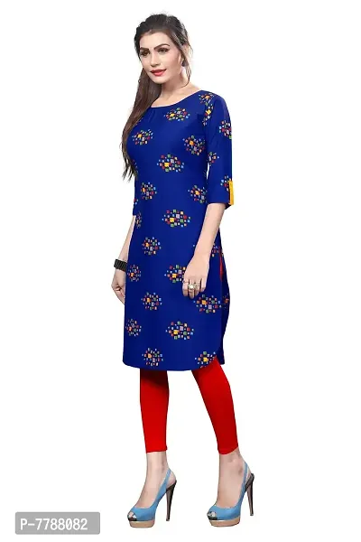 HIVA TRENDZ Women's Crepe Straight Kurta-thumb4