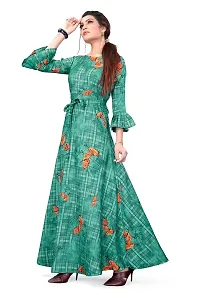 Hiva Trendz Women's Anarkali Maxi Gown(Gw_197_Turquoise Color)-thumb3