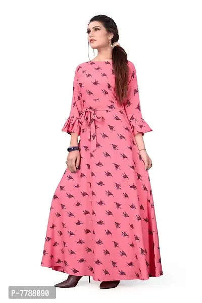 Hiva Trendz Women's Anarkali Maxi Gown(Gw_198_Pink Color)-thumb4
