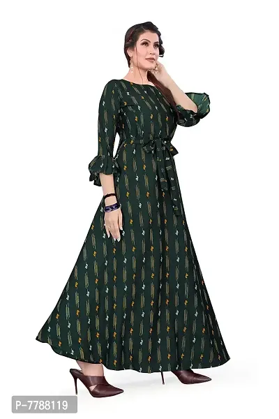 Hiva Trendz Women's Anarkali Maxi Gown(Gw_192_Green Color)-thumb3