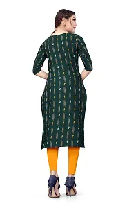 Hiva Trendz Women's Green Color Crepe Straight Cut Kurta_Kurti-192-thumb1