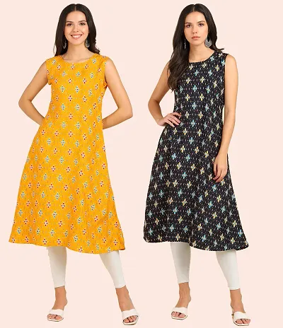 Crepe Dresses Combo Of 2