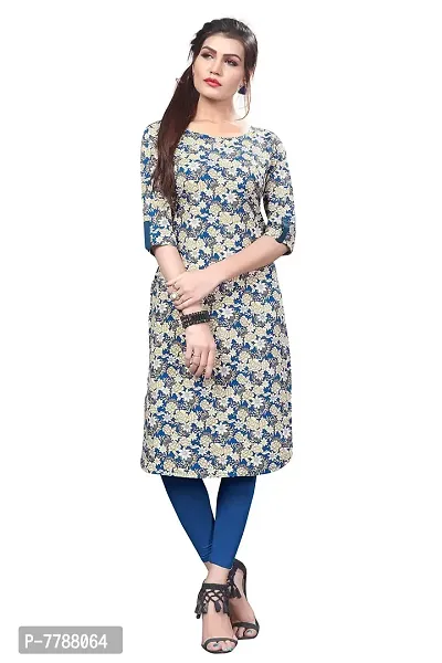 HIVA TRENDZ Women's Crepe Straight Kurta-thumb0