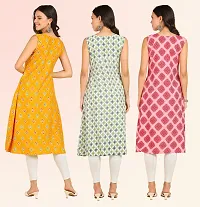 Stylish Anarkali American Crepe Stitched Kurti For Women, Pack Of 3-thumb1