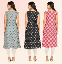 Stylish Anarkali American Crepe Stitched Kurti For Women, Pack Of 3-thumb1