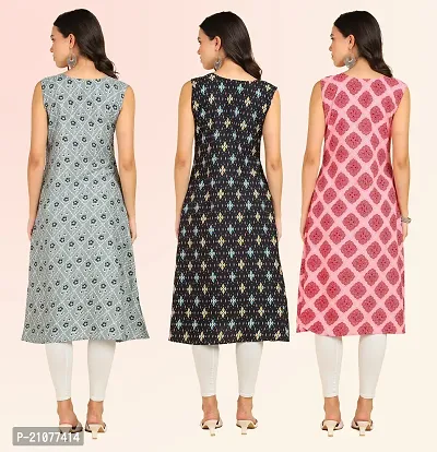 Stylish Anarkali American Crepe Stitched Kurti For Women, Pack Of 3-thumb2