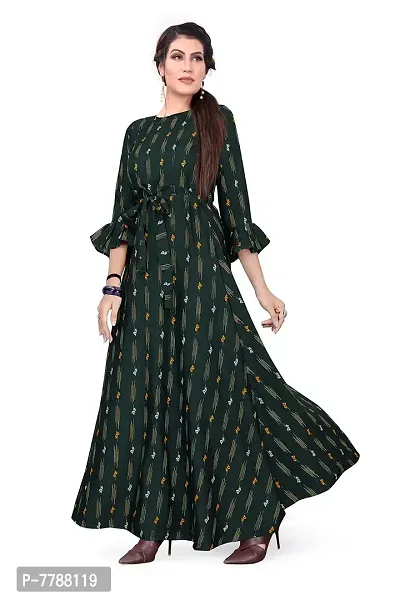 Hiva Trendz Women's Anarkali Maxi Gown(Gw_192_Green Color)-thumb4