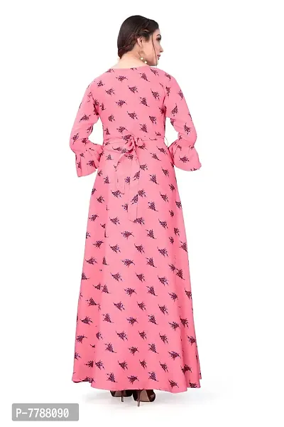 Hiva Trendz Women's Anarkali Maxi Gown(Gw_198_Pink Color)-thumb2